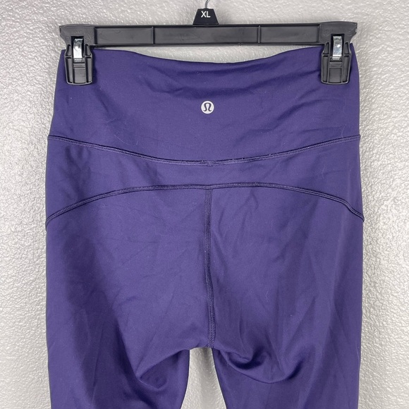 Lululemon 7/8 Ankle Leggings Activewear Pants Purple Waistband Pocket Womens 6 - Picture 7 of 7